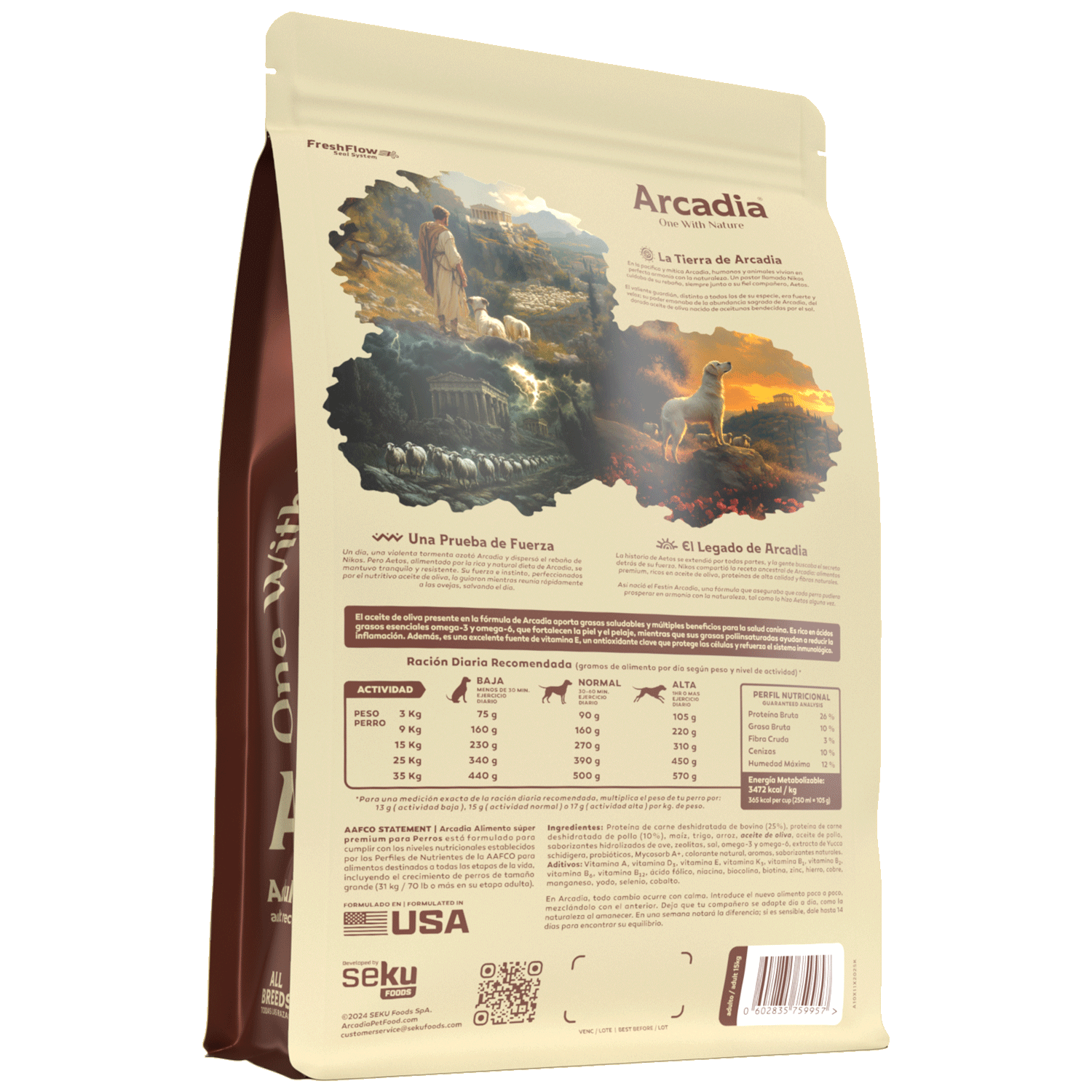 Alimento Súper Premium Perros Adultos 15 kg- Arcadia - Arcadia